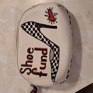 Brighton Black and White Polka Dot Coin Purse